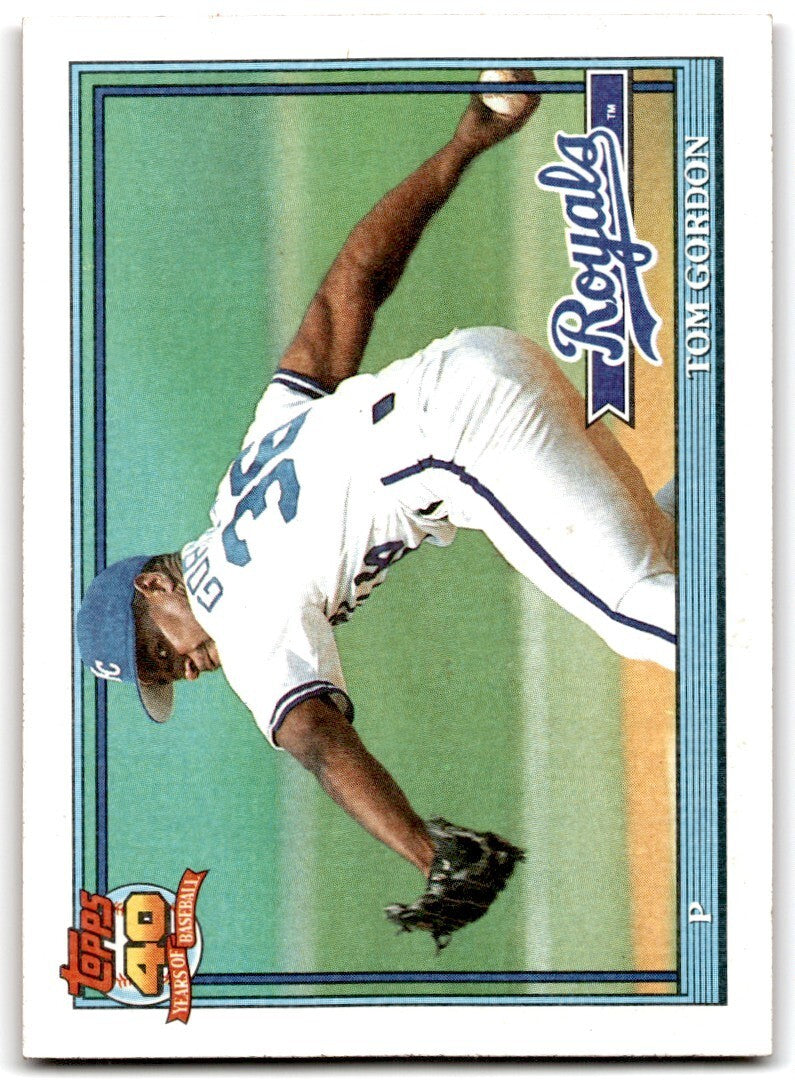 1991 Topps Baseball Card Tom Gordon Kansas City Royals #248