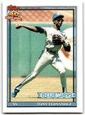 1991 Topps Baseball Card Tony Fernandez Toronto Blue Jays #320