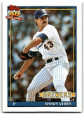 1991 Topps Baseball Card Randy Veres Milwaukee Brewers #694