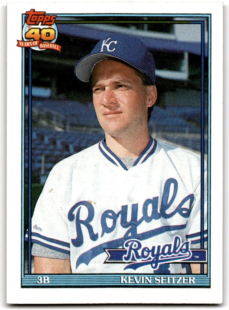 1991 Topps Baseball Card Kevin Seitzer Kansas City Royals #695