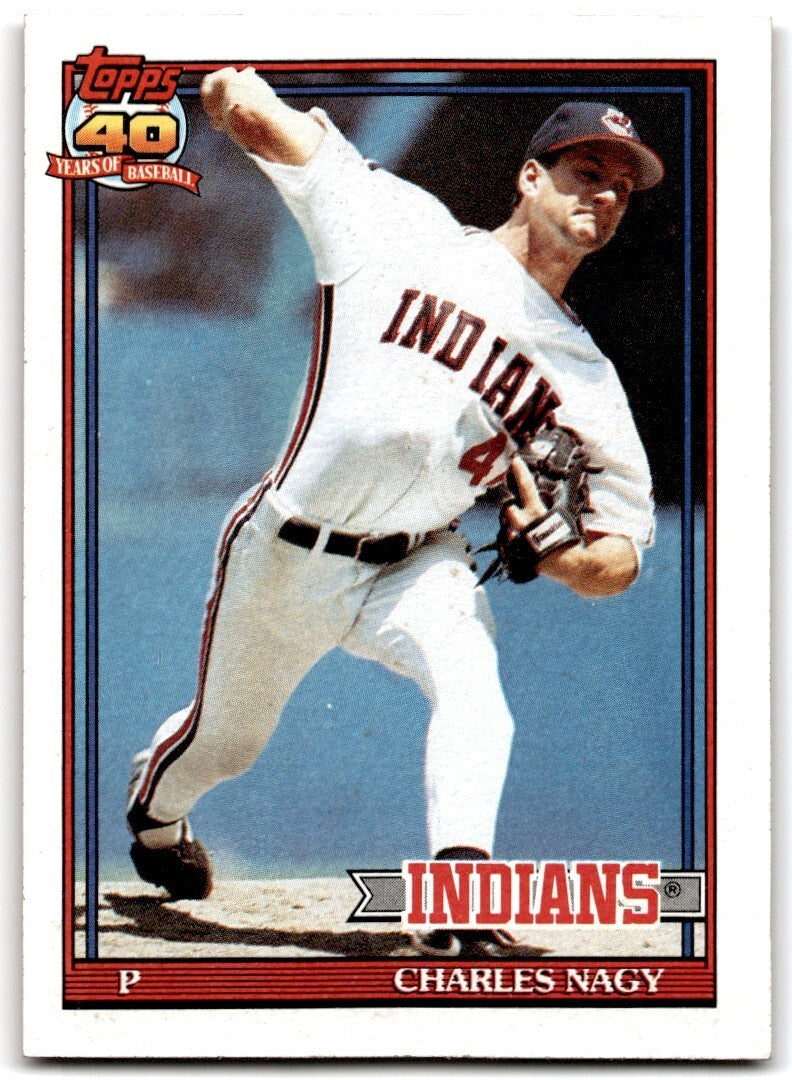 1991 Topps Baseball Card Charles Nagy Cleveland Indians #466