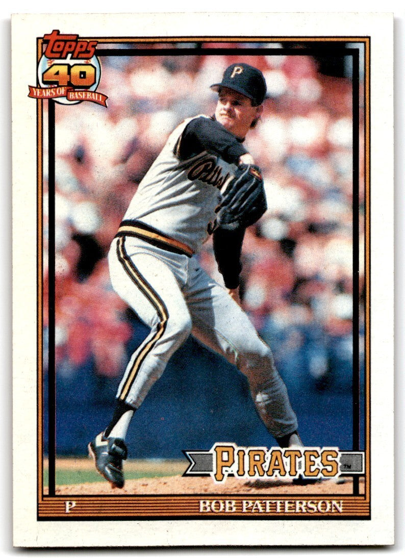 1991 Topps Baseball Card Bob Patterson Pittsburgh Pirates #479