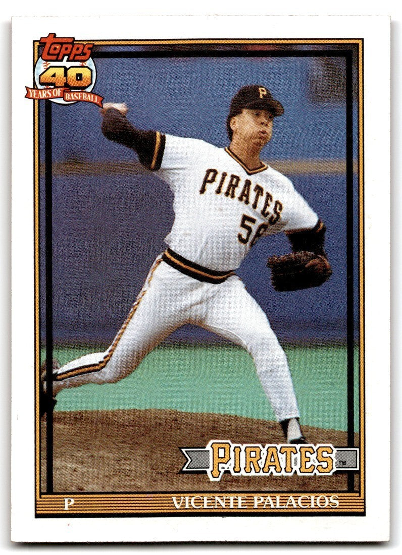 1991 Topps Baseball Card Vicente Palacios Pittsburgh Pirates #438