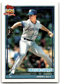 1991 Topps Baseball Card Jimmy Key Toronto Blue Jays #741