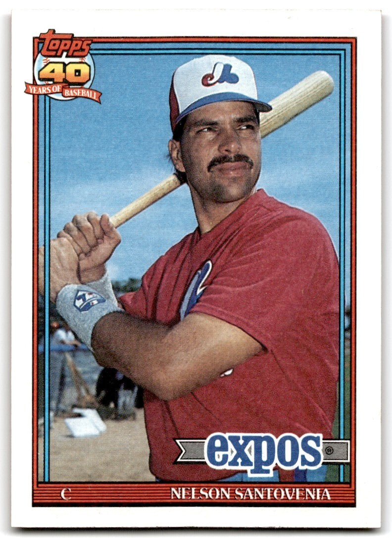 1991 Topps Baseball Card Nelson Santovenia Montreal Expos #744