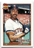 1991 Topps Baseball Card John Shelby Detroit Tigers #746