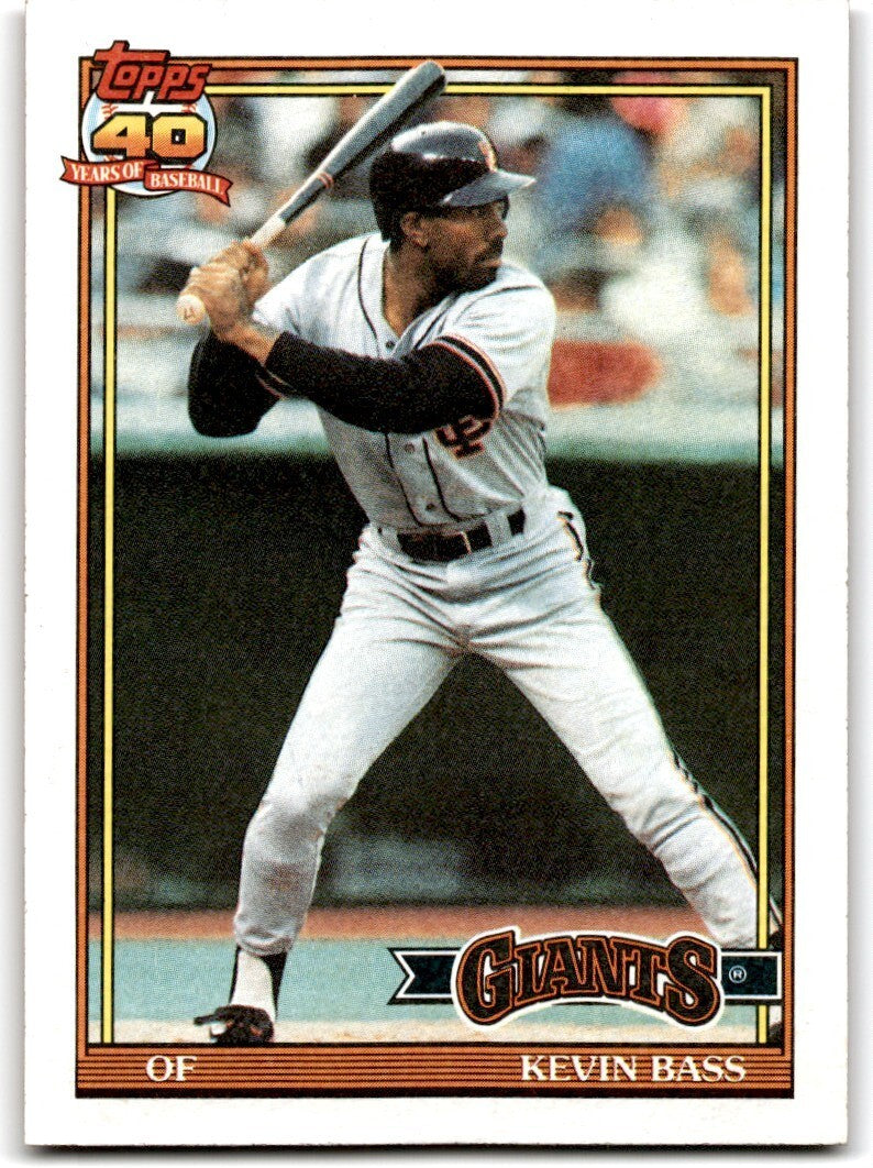 1991 Topps Baseball Card Kevin Bass San Francisco Giants #752