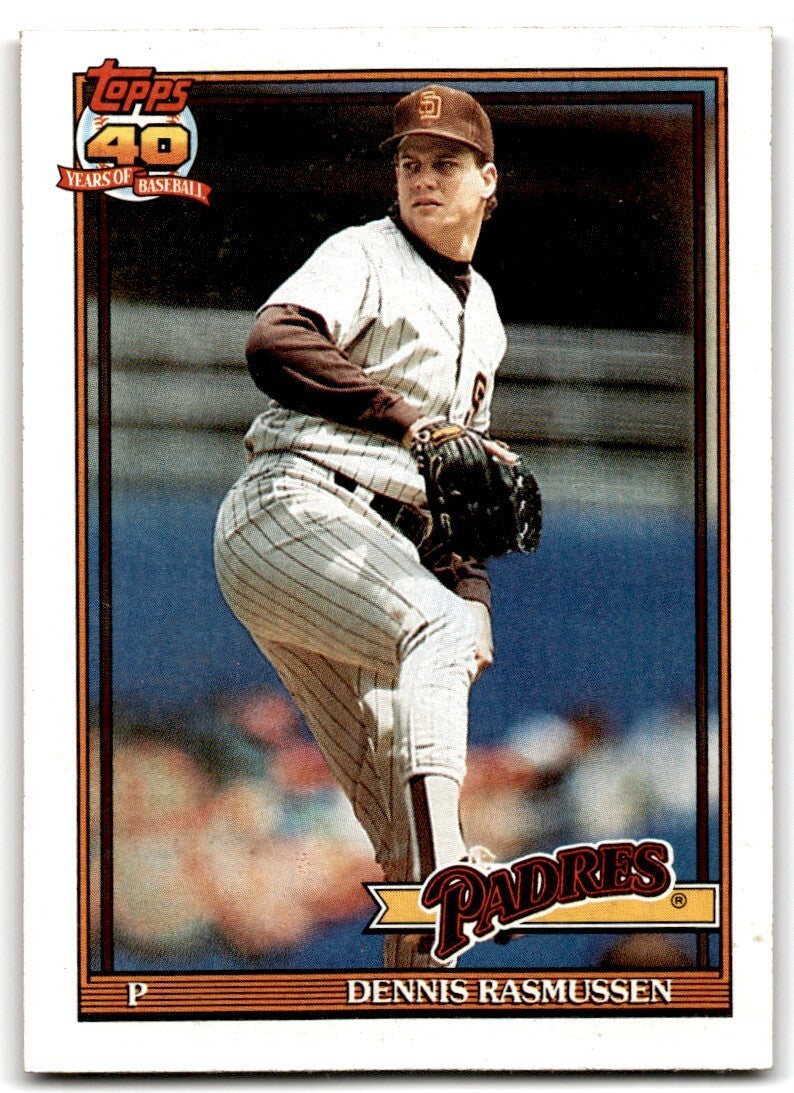 1991 Topps Baseball Card Dennis Rasmussen San Diego Padres #774