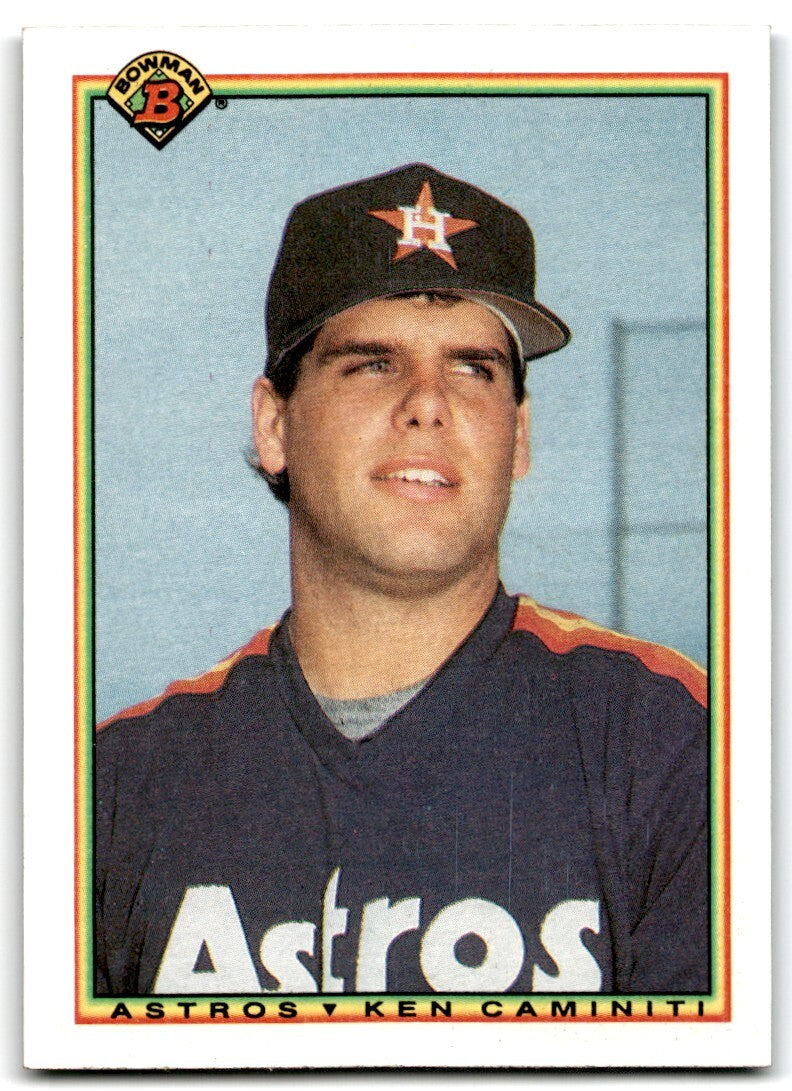 1990 Bowman Baseball Card Ken Caminiti Houston Astros #73