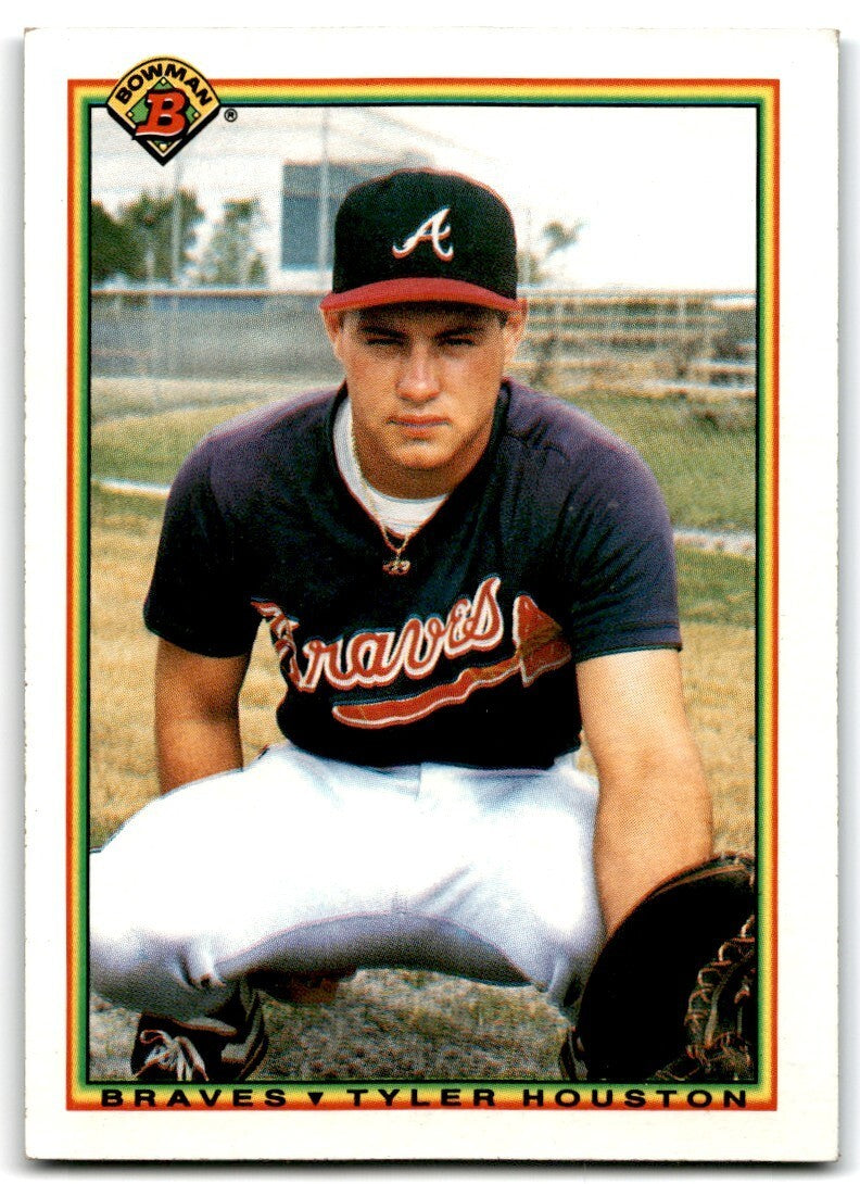 1990 Bowman Baseball Card Tyler Houston Atlanta Braves #14