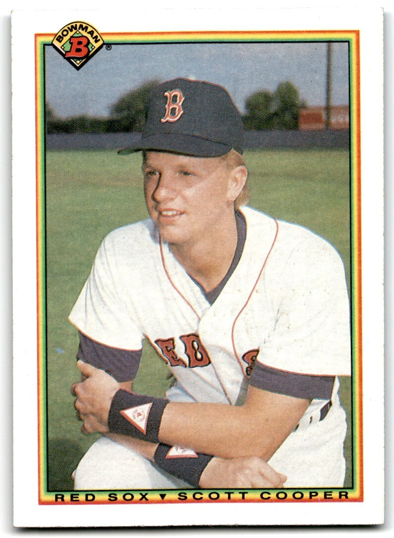 1990 Bowman Baseball Card Scott Cooper Rookie Boston Red Sox #277