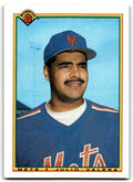 1990 Bowman Baseball Card Julio Valera Rookie New York Mets #123