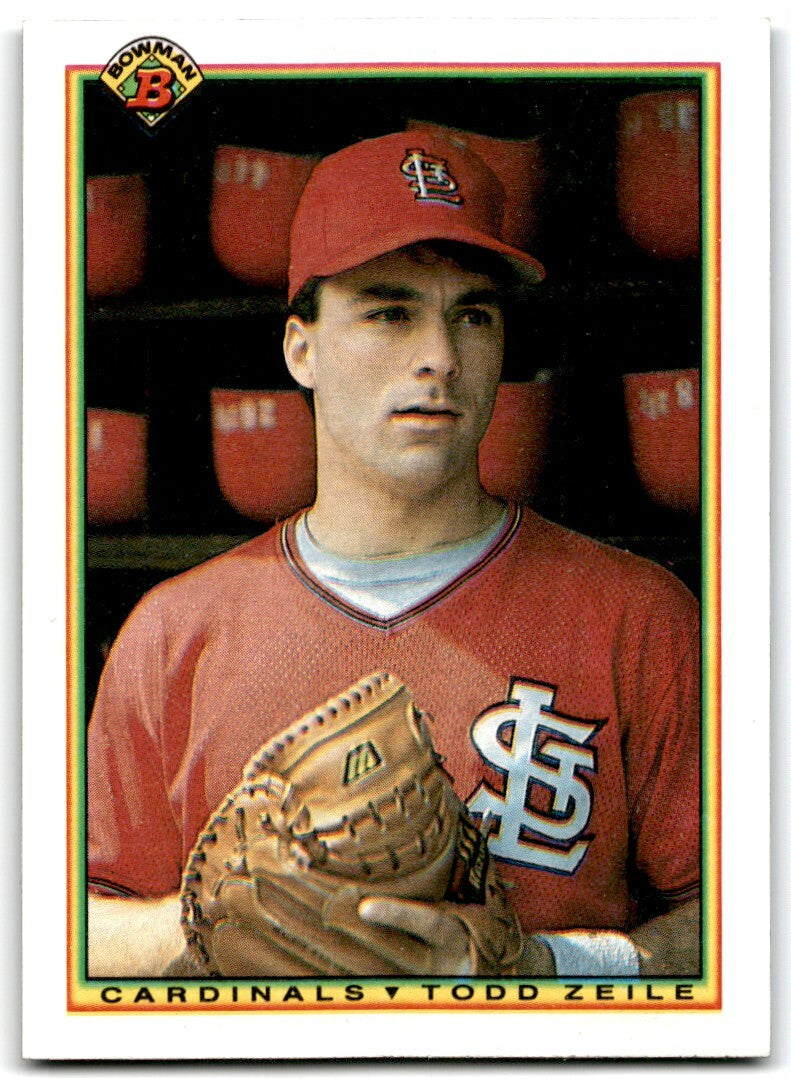 1990 Bowman Baseball Card Todd Zeile Rookie St. Louis Cardinals #193