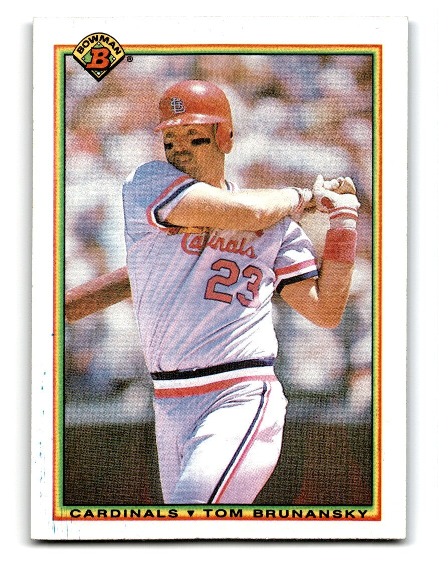 1990 Bowman Baseball Card Tom Brunansky St. Louis Cardinals #202