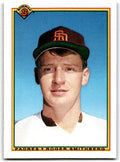 1990 Bowman Baseball Card Roger Smithberg Rookie San Diego Padres #203
