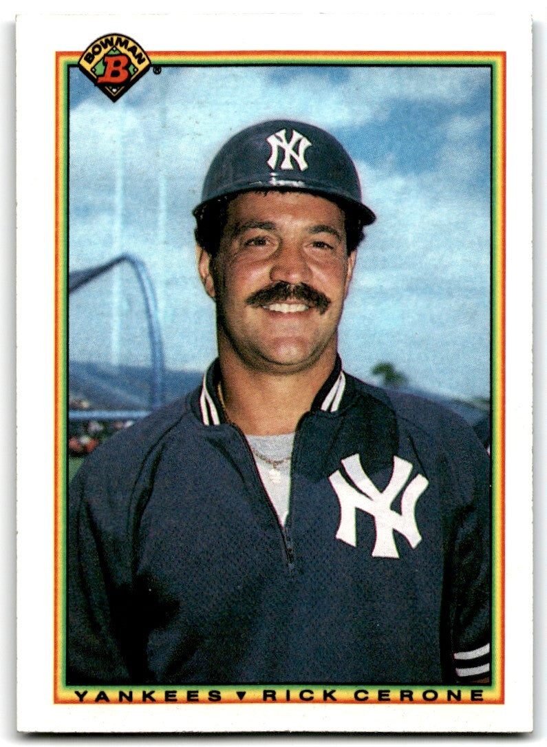 1990 Bowman Baseball Card Rick Cerone New York Yankees #435
