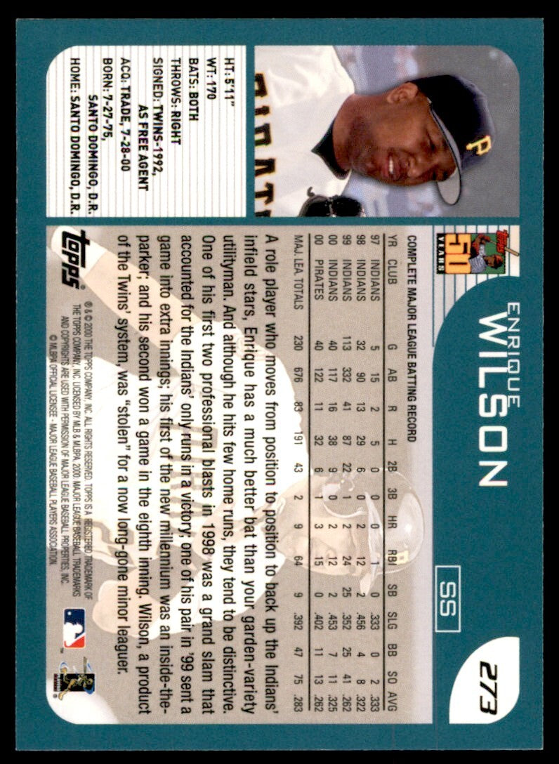 2001 Topps Enrique Wilson . Pittsburgh Pirates #273