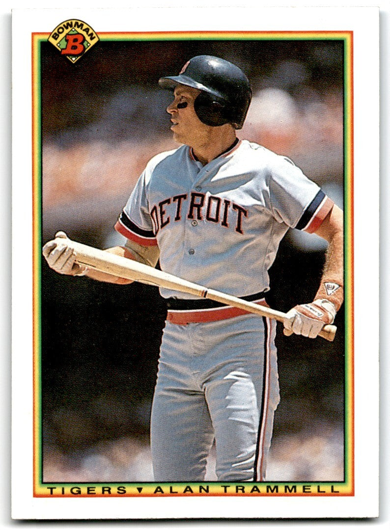 1990 Bowman Baseball Card Alan Trammell Detroit Tigers #353