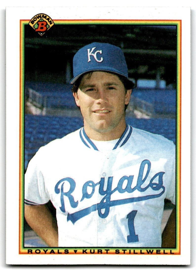 1990 Bowman Baseball Card Kurt Stillwell Kansas City Royals #376