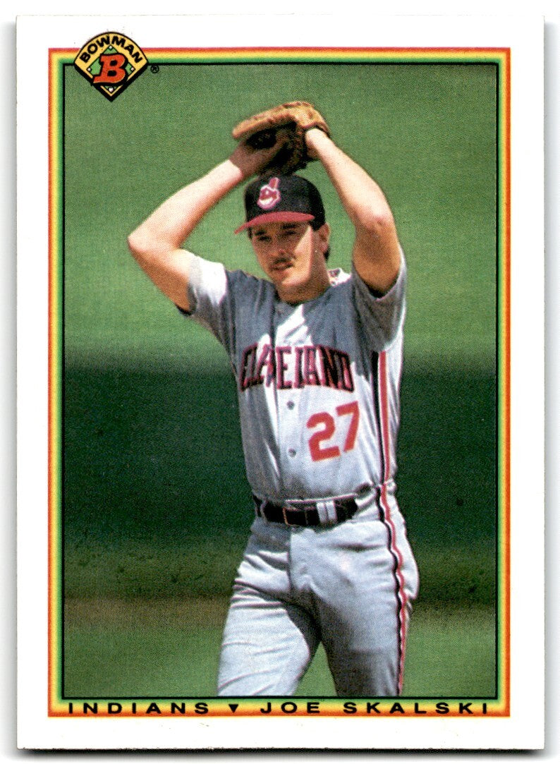1990 Bowman Baseball Card Joe Skalski Cleveland Indians #323