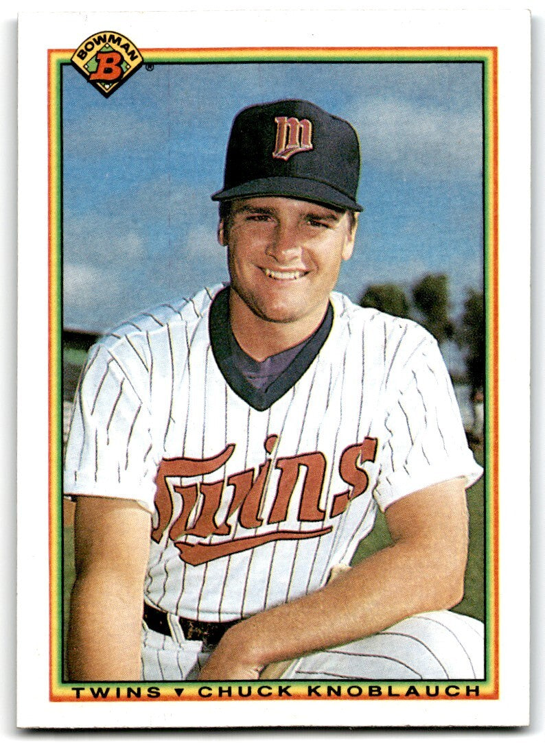 1990 Bowman Baseball Card Chuck Knoblauch Rookie Minnesota Twins #415