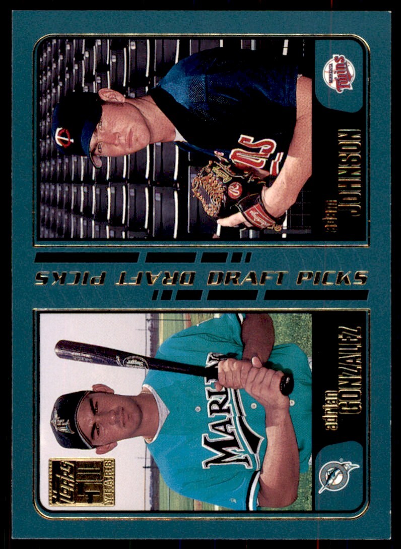 2001 Topps Adrian Gonzalez/Adam Johnson . Florida Marlins/Minnesota Twins #352