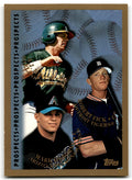 1998 Topps Baseball Card A.J. Hinch/Mark Osborne/Robert Fick Rookie Oakland