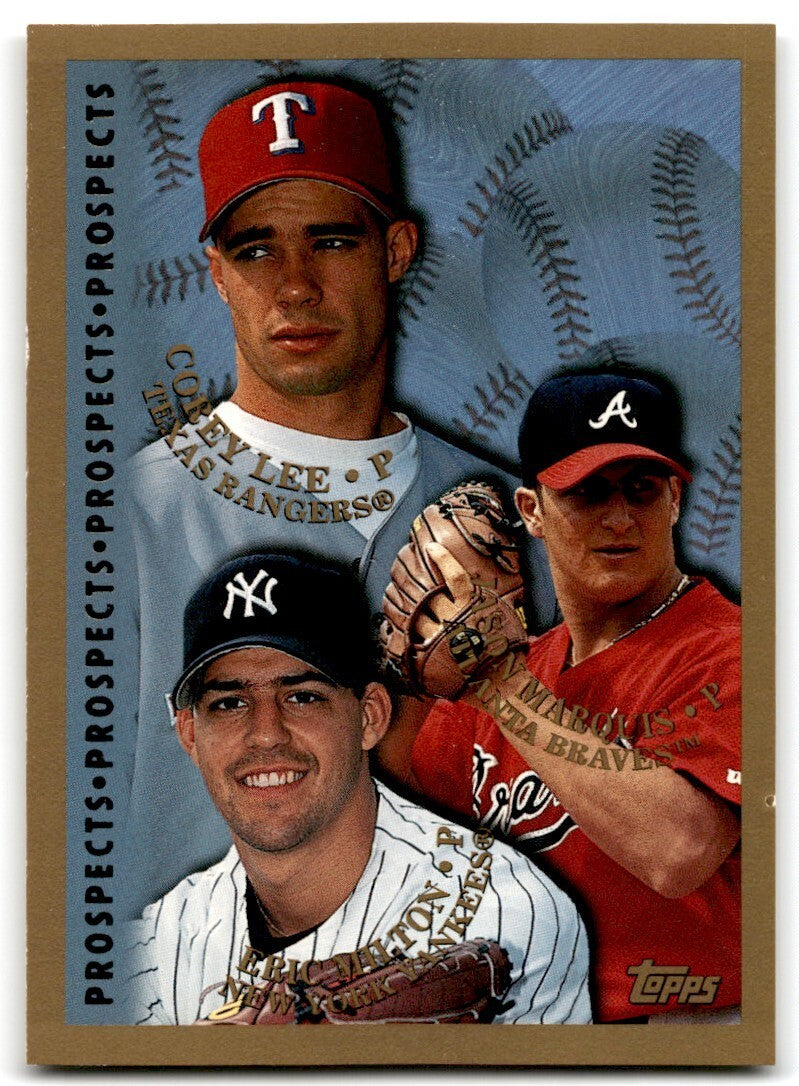 1998 Topps Baseball Card Eric Milton/Jason Marquis/Corey Lee New York