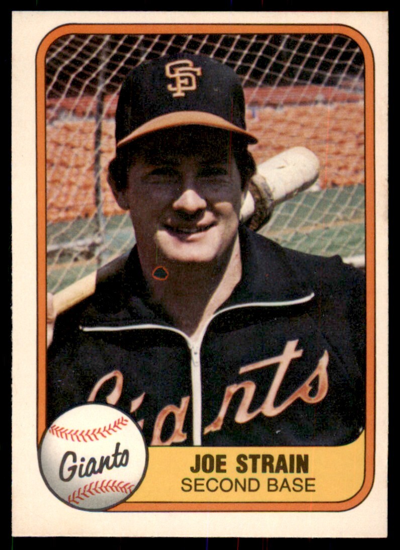 1981 Fleer Joe Strain . San Francisco Giants #458