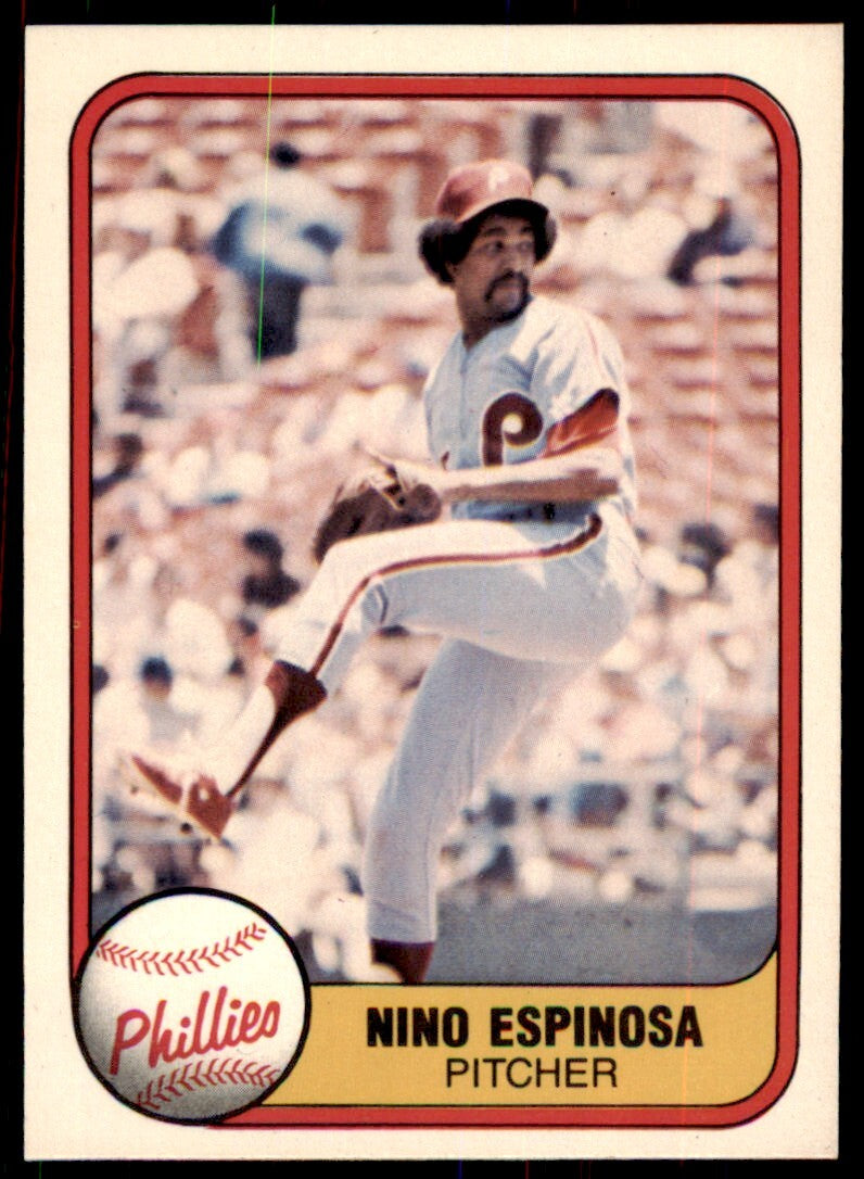 1981 Fleer Football... Nino Espinosa . Philadelphia Phillies #20