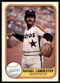 1981 Fleer Rafael Landestoy . Houston Astros #70