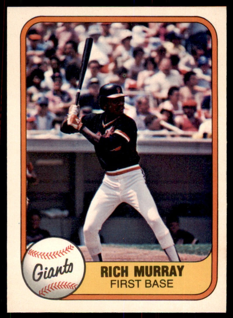 1981 Fleer Rich Murray Rookie . San Francisco Giants #452