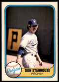 1981 Fleer Don Stanhouse Los Angeles Dodgers #121
