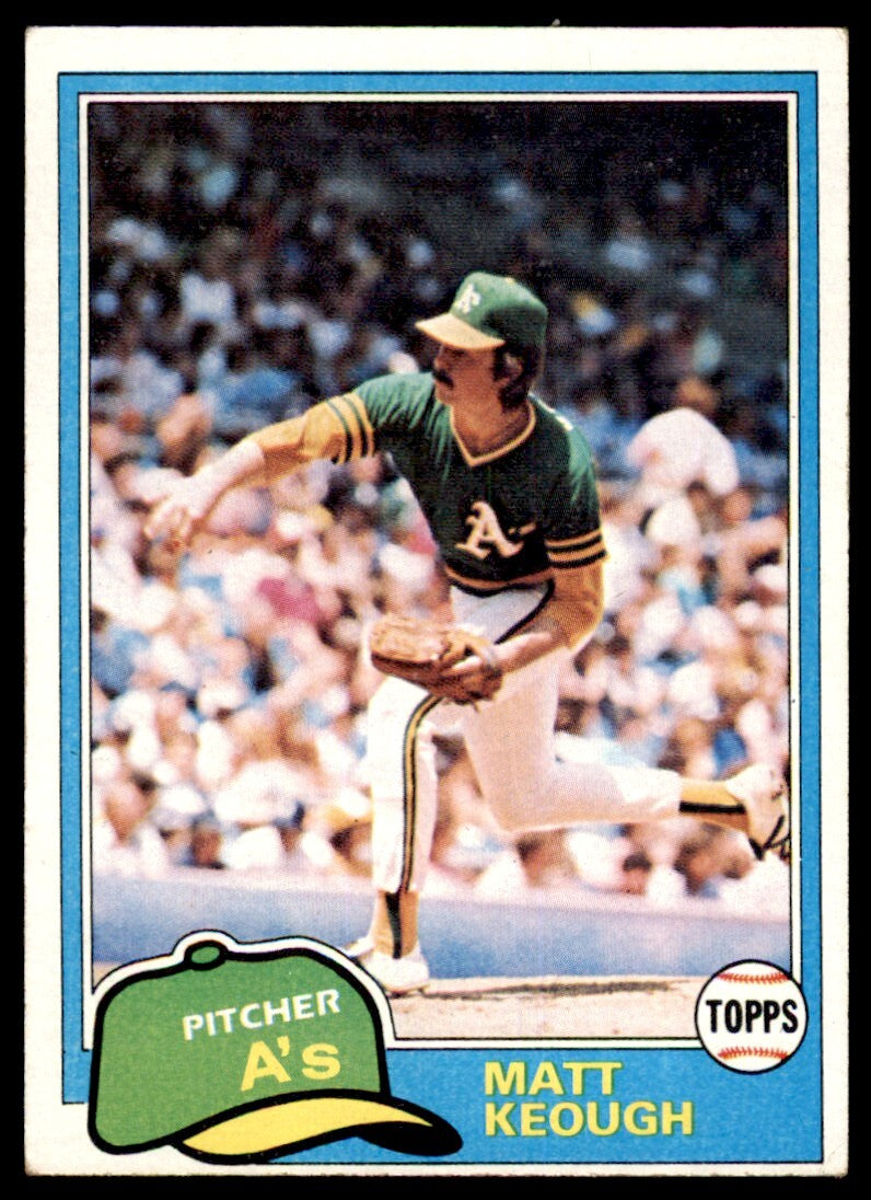 1981 Topps Matt Keough . Oakland Athletics #.301