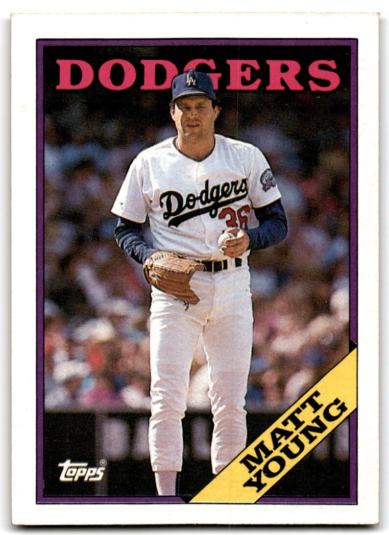 1988 Topps Baseball Card Matt Young Los Angeles Dodgers #736