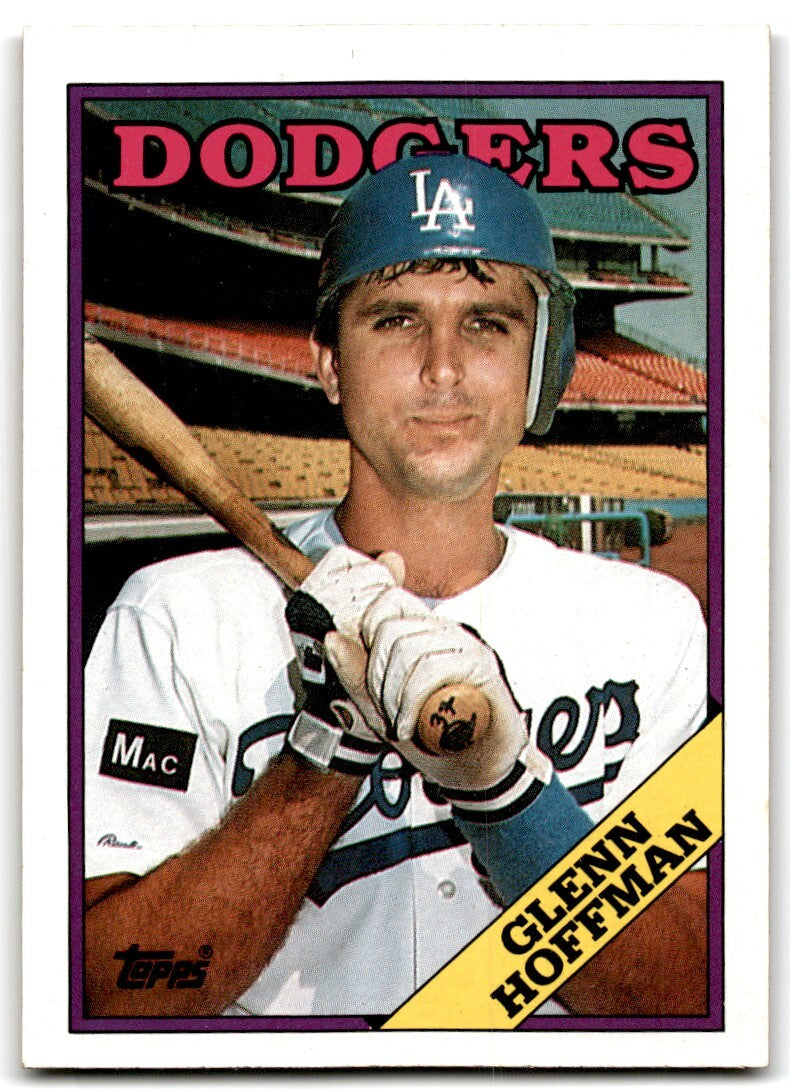 1988 Topps Baseball Card Glenn Hoffman Los Angeles Dodgers #202