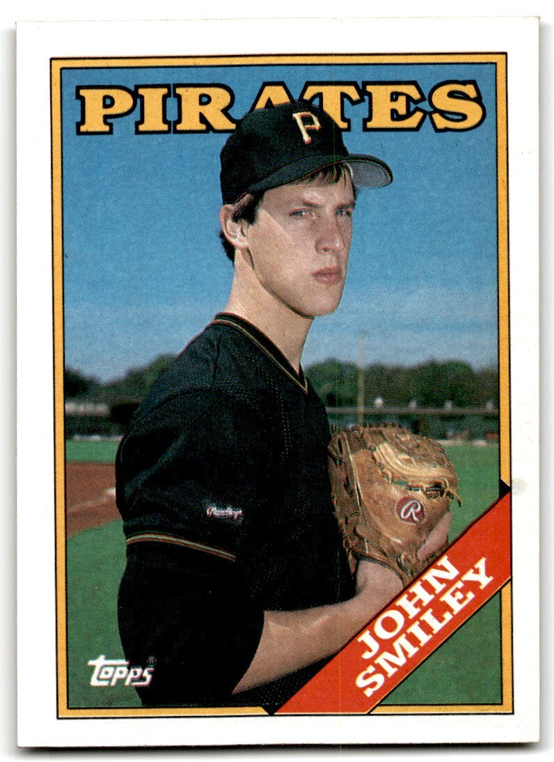 1988 Topps Baseball Card John Smiley Rookie Pittsburgh Pirates #423
