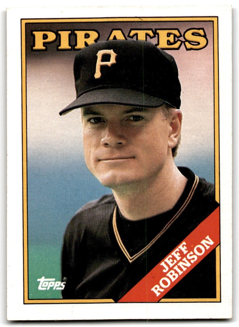 1988 Topps Baseball Card Jeff Robinson Pittsburgh Pirates #244