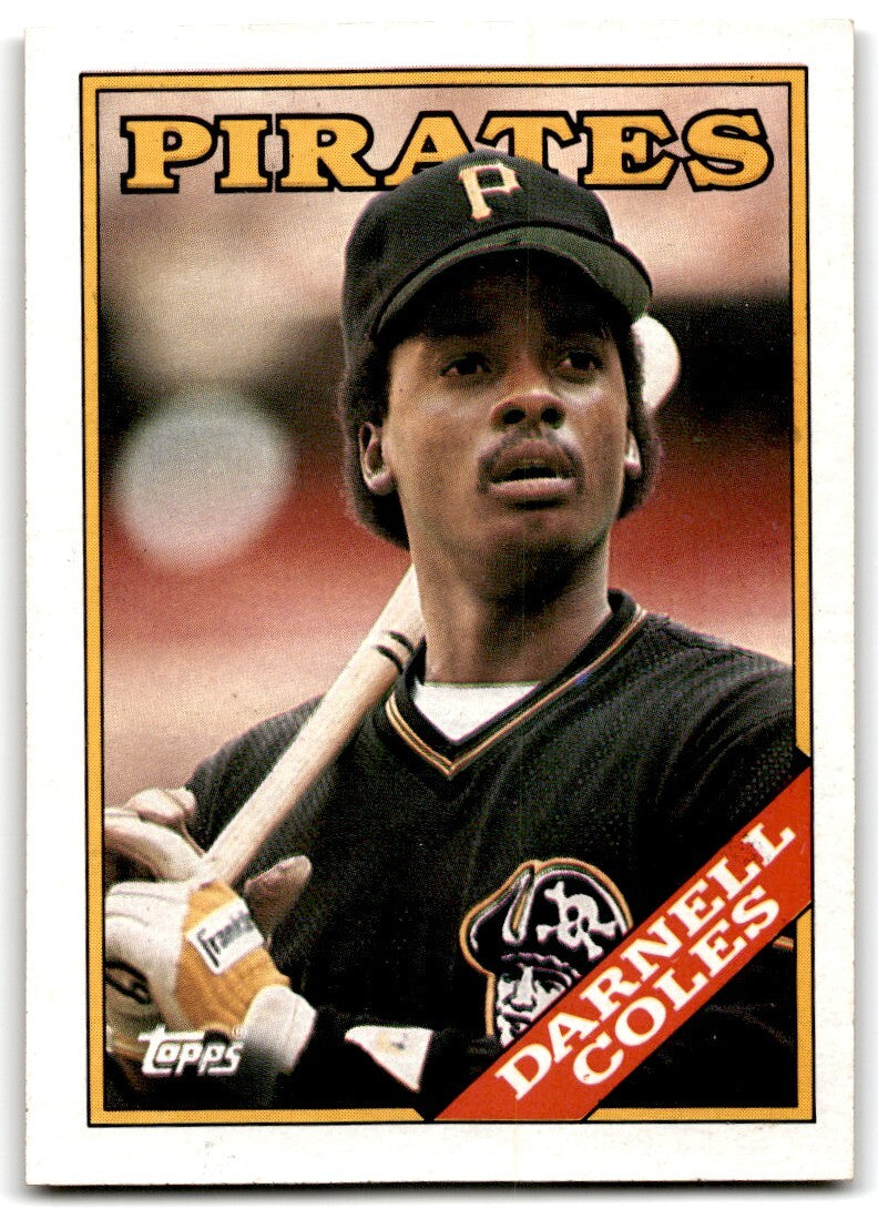 1988 Topps Baseball Card Darnell Coles Pittsburgh Pirates #46