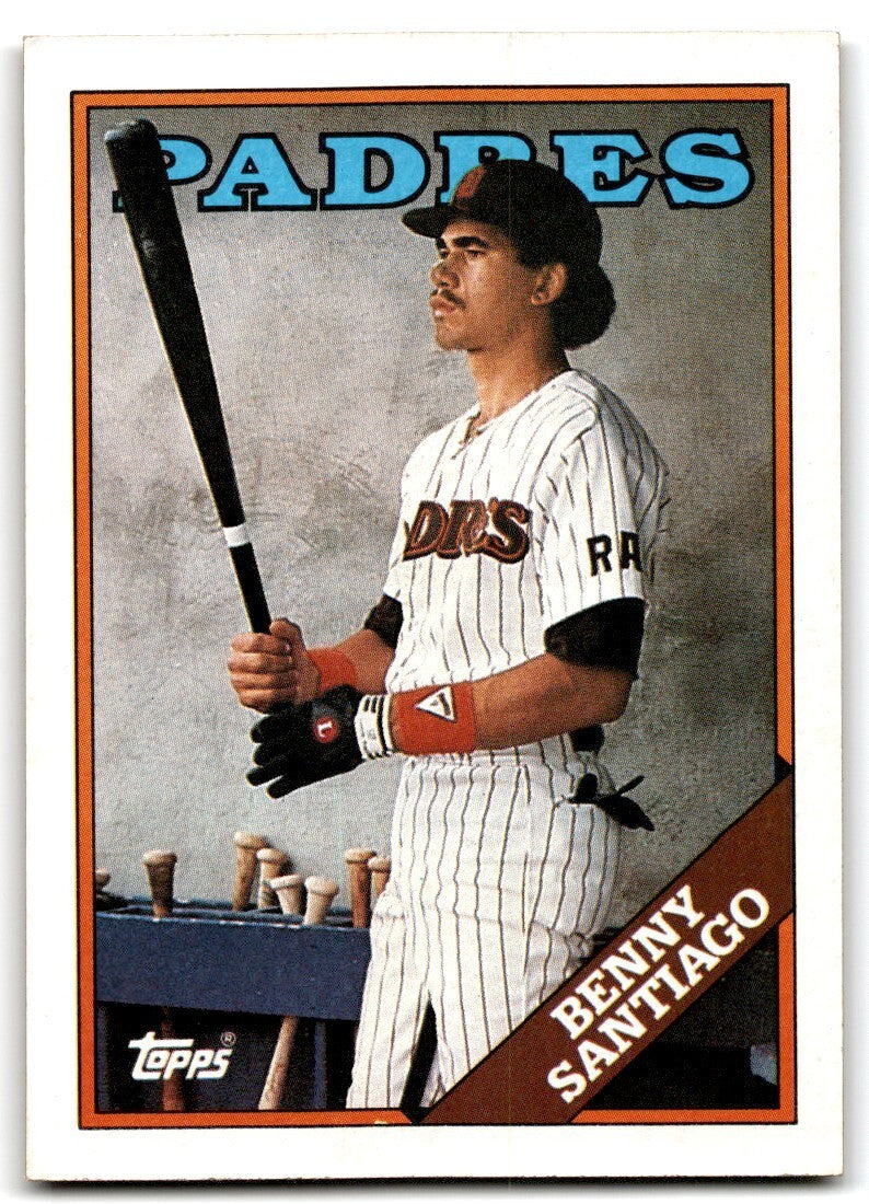 1988 Topps Baseball Card Benny Santiago San Diego Padres #693