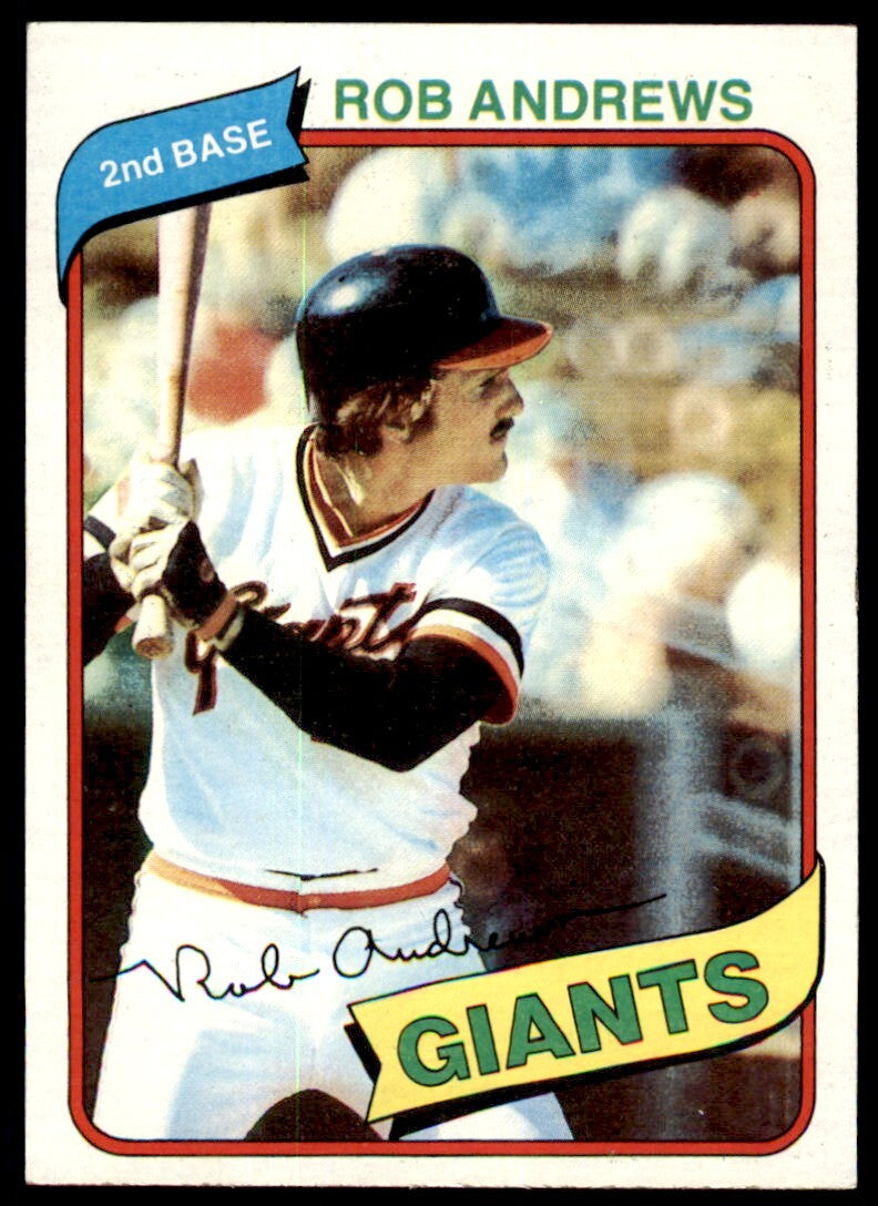 1980 Topps Rob Andrews . San Francisco Giants #279