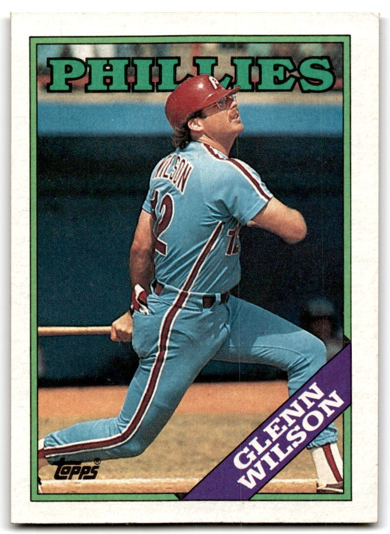 1988 Topps Baseball Card Glenn Wilson Philadelphia Phillies #626