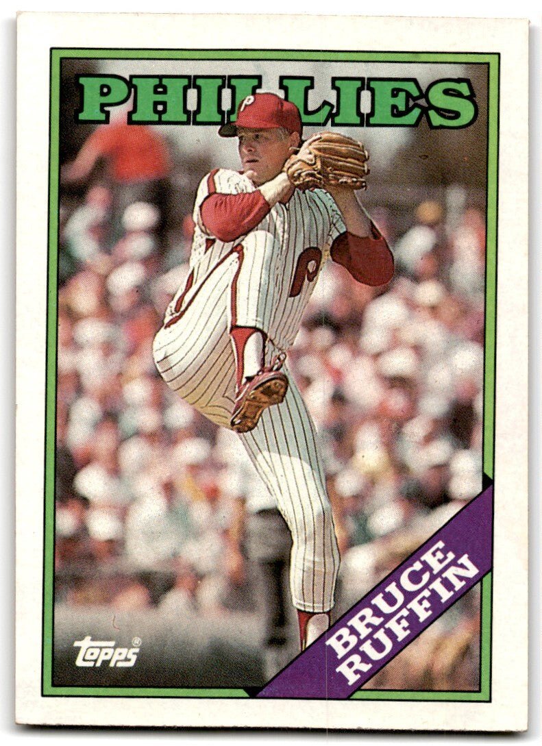 1988 Topps Baseball Card Bruce Ruffin Philadelphia Phillies #268