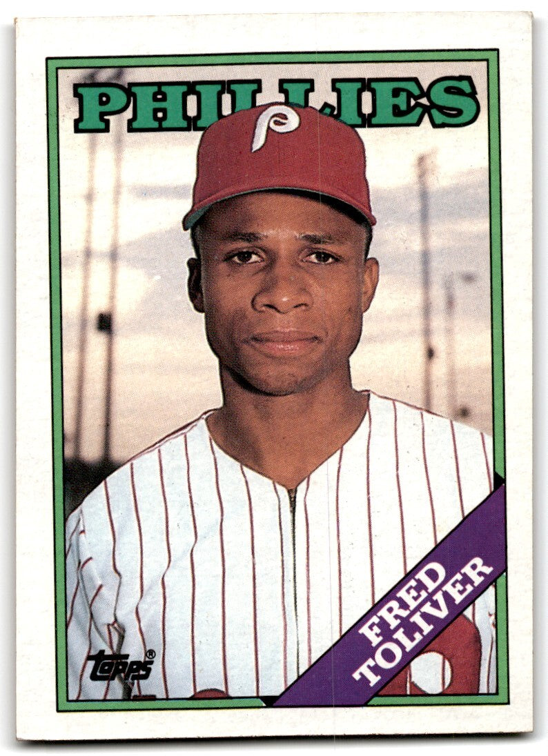1988 Topps Baseball Card Fred Toliver Philadelphia Phillies #203