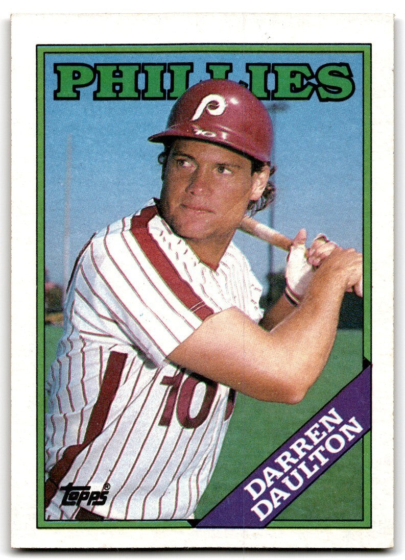 1988 Topps Baseball Card Darren Daulton Philadelphia Phillies #468