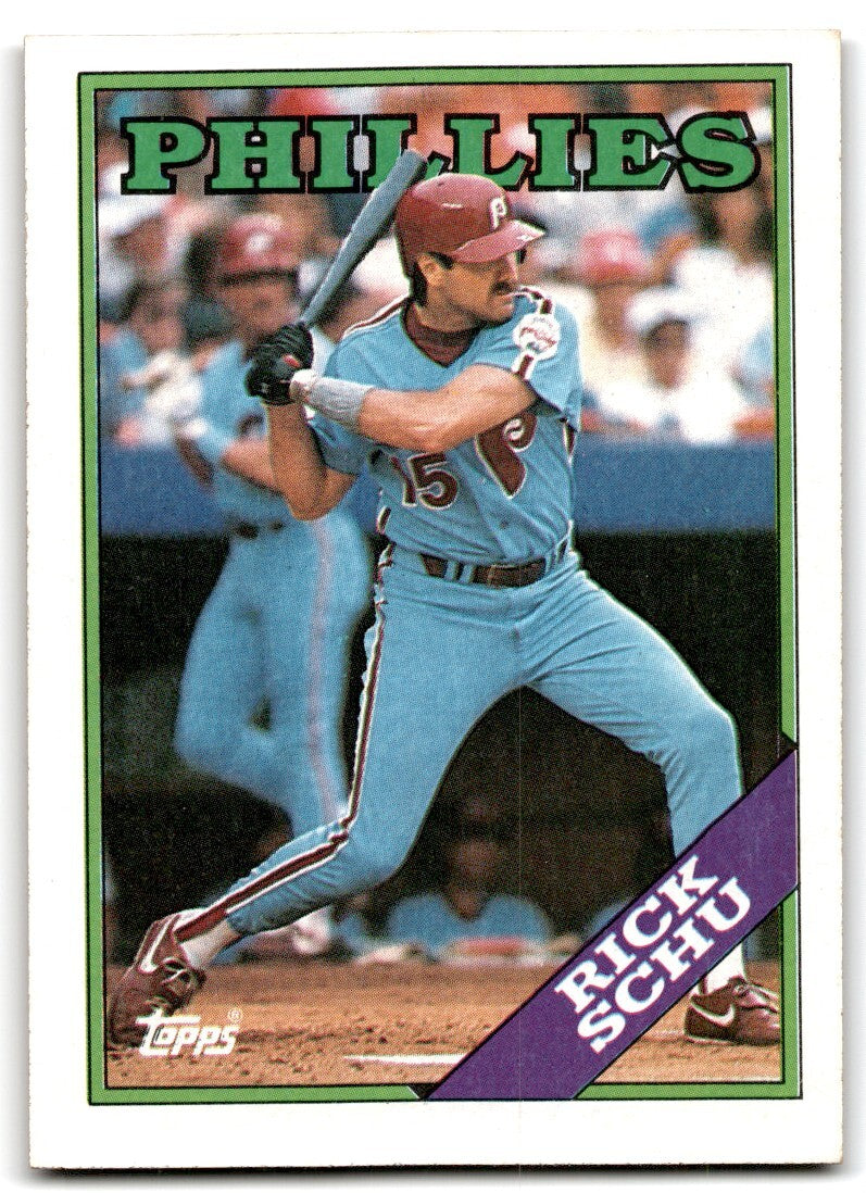 1988 Topps Baseball Card Rick Schu Philadelphia Phillies #731