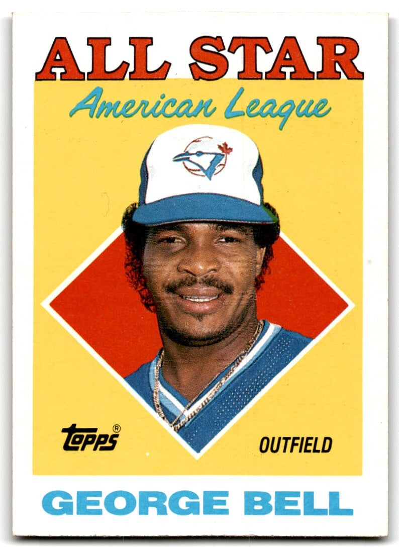 1988 Topps Baseball Card George Bell Toronto Blue Jays #390