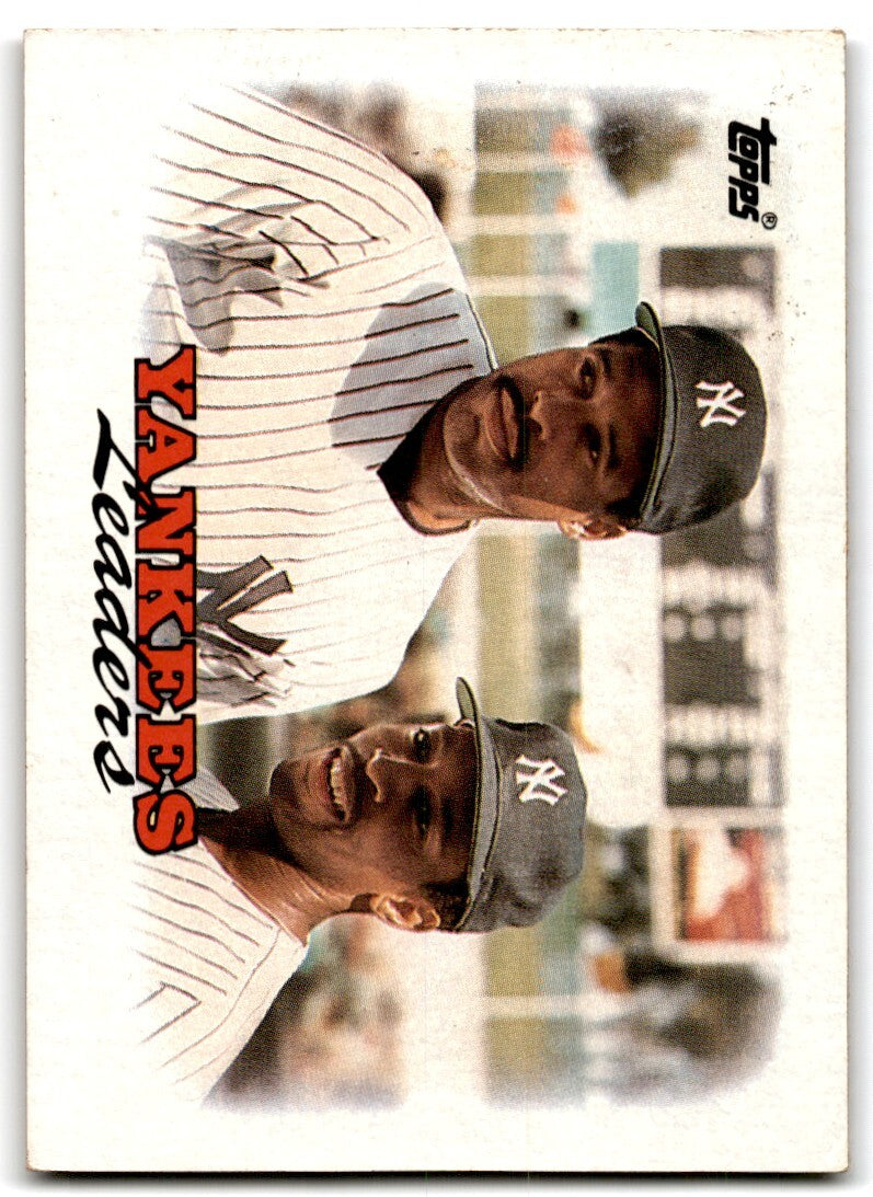 1988 Topps Baseball Card Yankees Leaders - Dave Winfield/Willie Randolph New