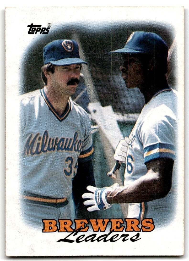 1988 Topps Baseball Card Milwaukee Brewers/Rob Deer Milwaukee Brewers #759