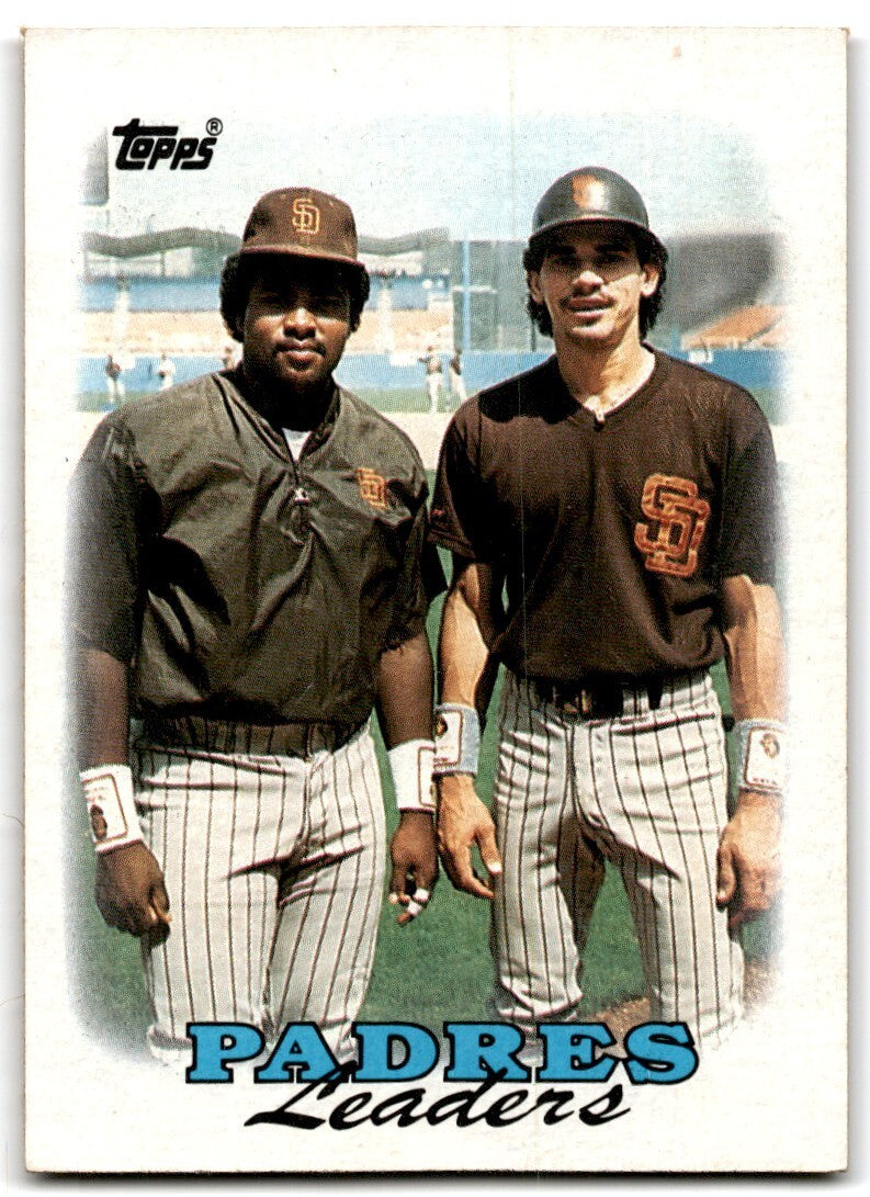 1988 Topps Baseball Card Padres Leaders - Tony Gwynn/Benny Santiago San Diego
